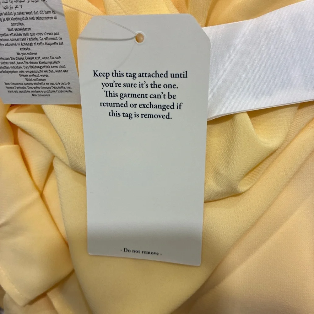 Abercrombie & Fitch Cowl Neck Draped Maxi Dress in yellow XS